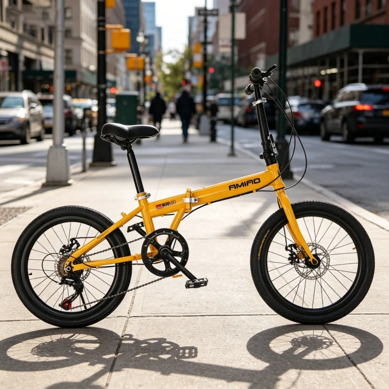دراجة قابلة للطي بعجلات صفراء  - مراجعة Commuting With Bike وسعره